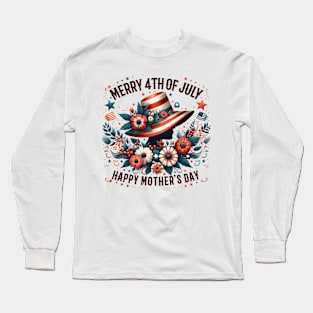 Merry 4th Of Mother's Day Happy Independence Day Women Men Long Sleeve T-Shirt